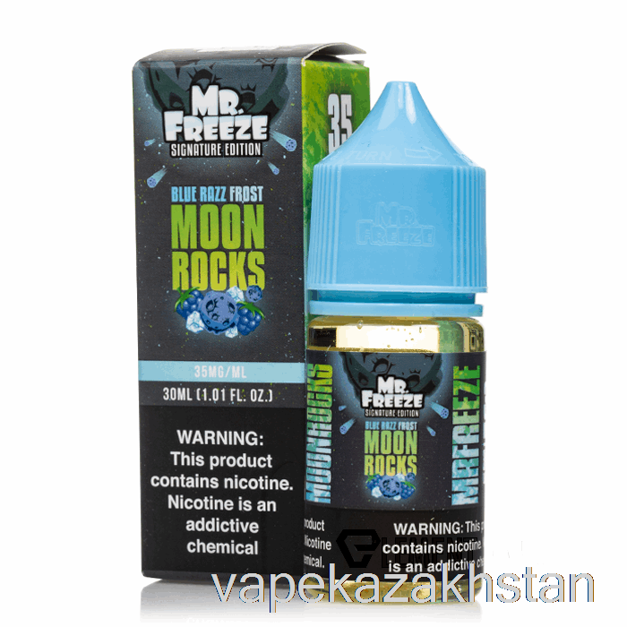 Vape Smoke Moonrocks - Blue Razz Frost - Mr Freeze Salts - 30mL 50mg